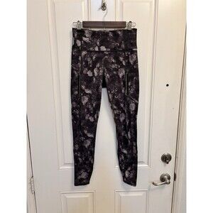 ATHLETA Rainier Reflective Pants Leggings Camo Black Size Small